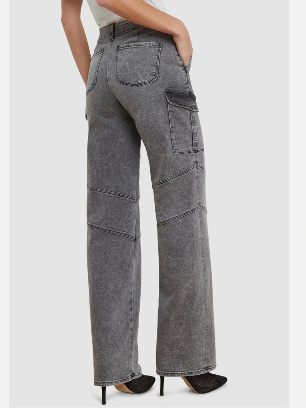 L'AGENCE Brooklyn High Rise Utility Wide Leg Jeans Size 29